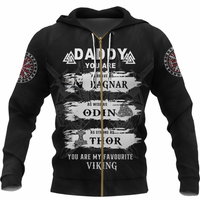 Viking Clothing Viking Daddy Zip Hoodie RLT12 - Wonder Print Shop