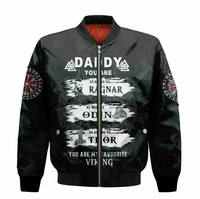 Viking Clothing Viking Daddy Sleeve Zip Bomber Jacket RLT12 - Wonder Print Shop