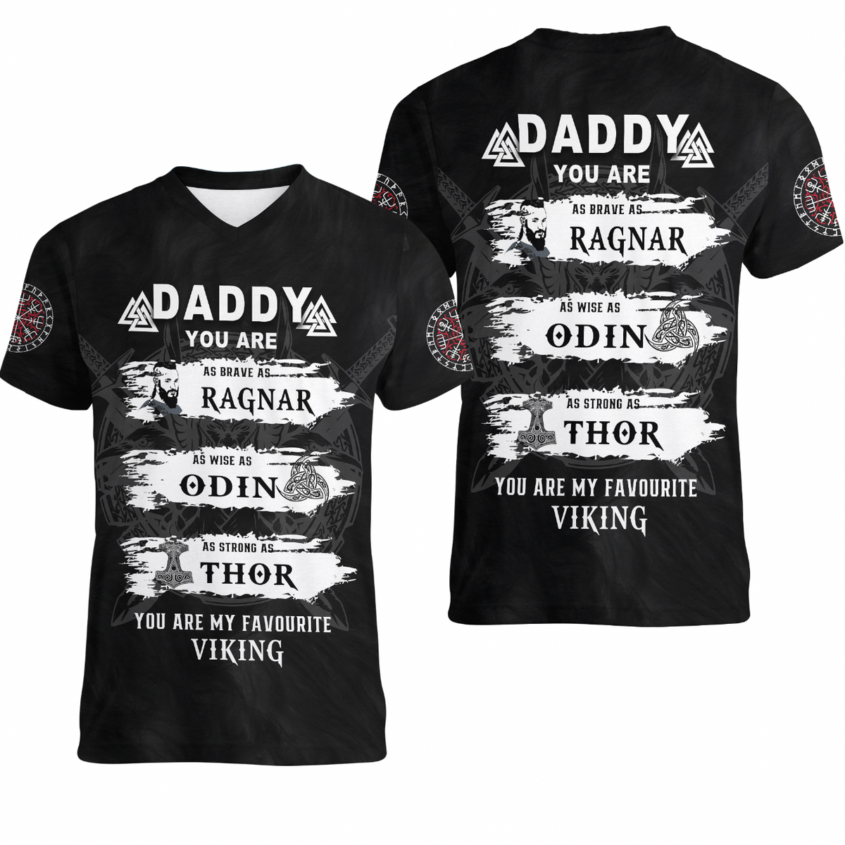 Viking Clothing Viking Daddy V neck T shirt RLT12 - Wonder Print Shop