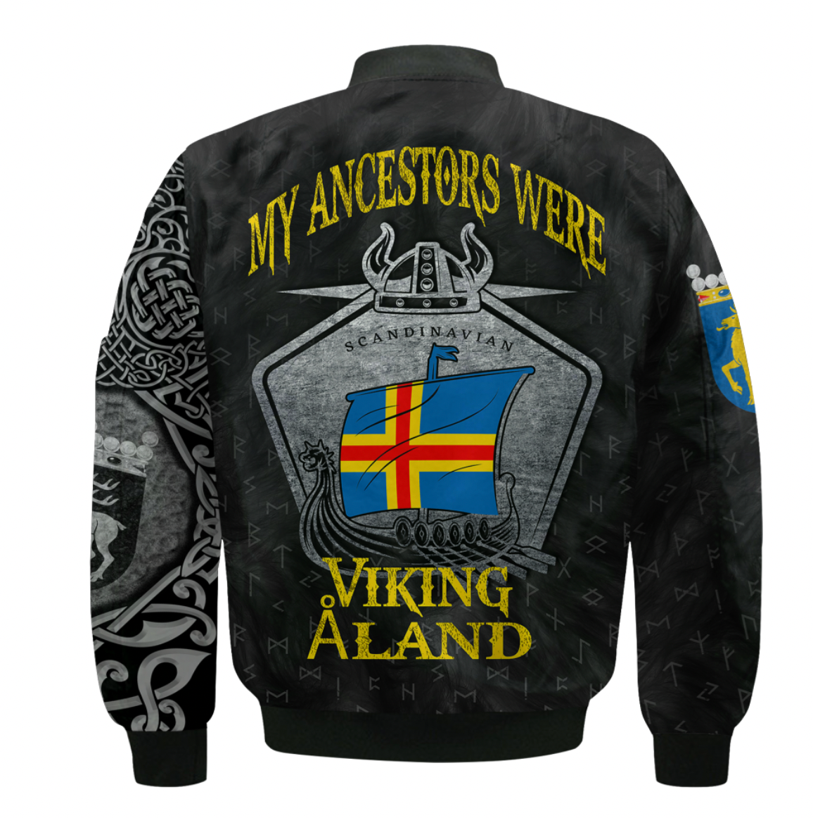 Viking Clothing Viking land Islands Drakkar Sleeve Zip Bomber Jacket RLT12 - Wonder Print Shop