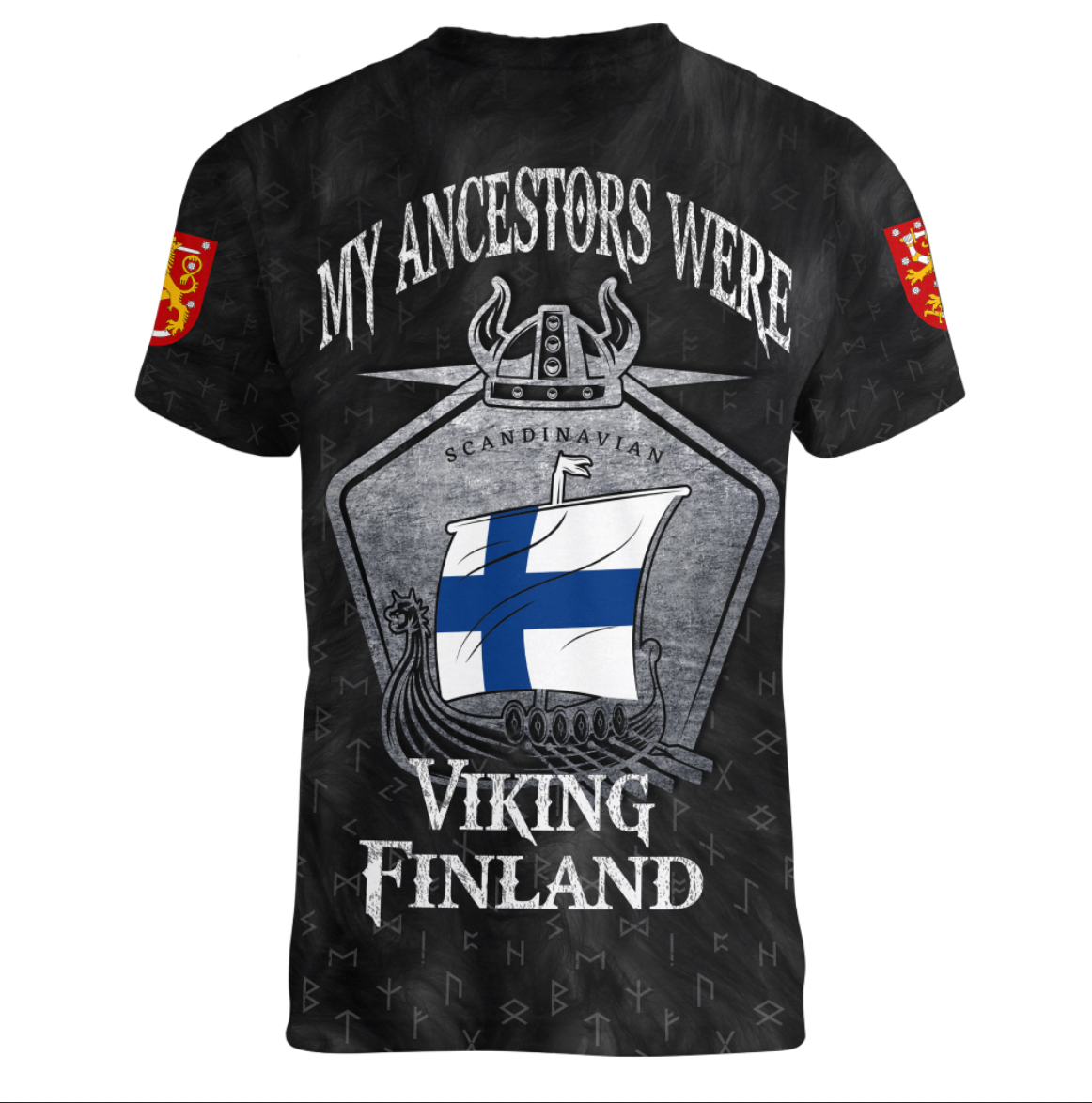 Viking Finland Islands Drakkar V neck T shirt RLT12 - Wonder Print Shop