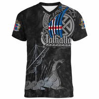 Viking Clothing Viking Iceland Drakkar V neck T shirt RLT12 - Wonder Print Shop