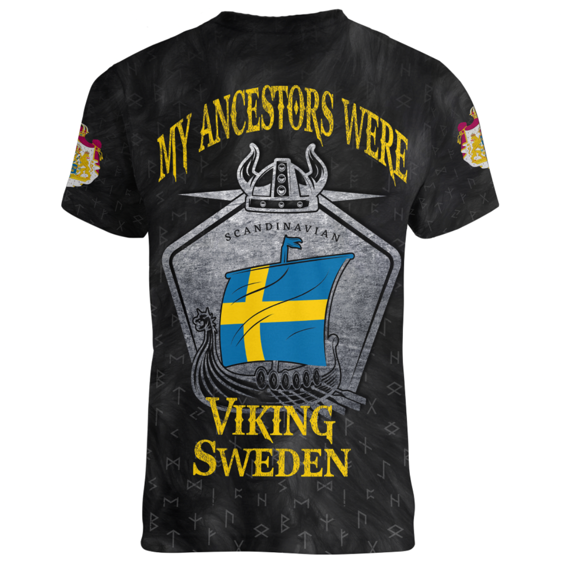 Viking Clothing Viking Sweden Drakkar V neck T shirt RLT12 - Wonder Print Shop