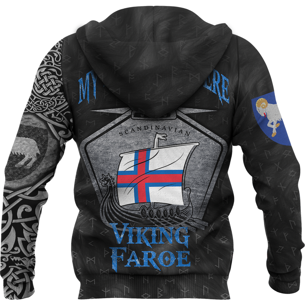 Viking Faroe Islands Drakkar Zip Hoodie RLT12 - Wonder Print Shop