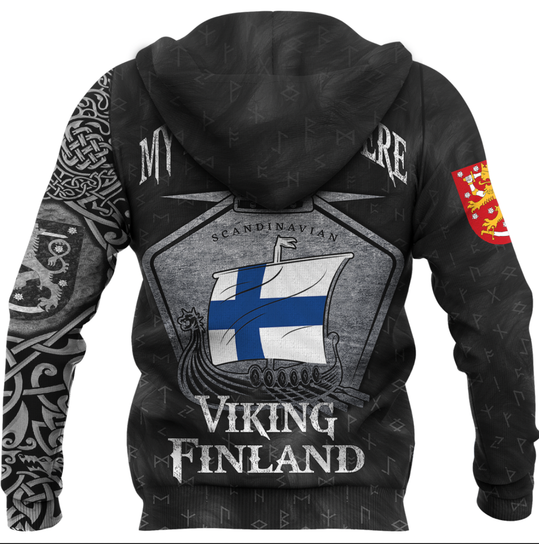 Viking Clothing Viking Finland Drakkar Zip Hoodie RLT12 - Wonder Print Shop