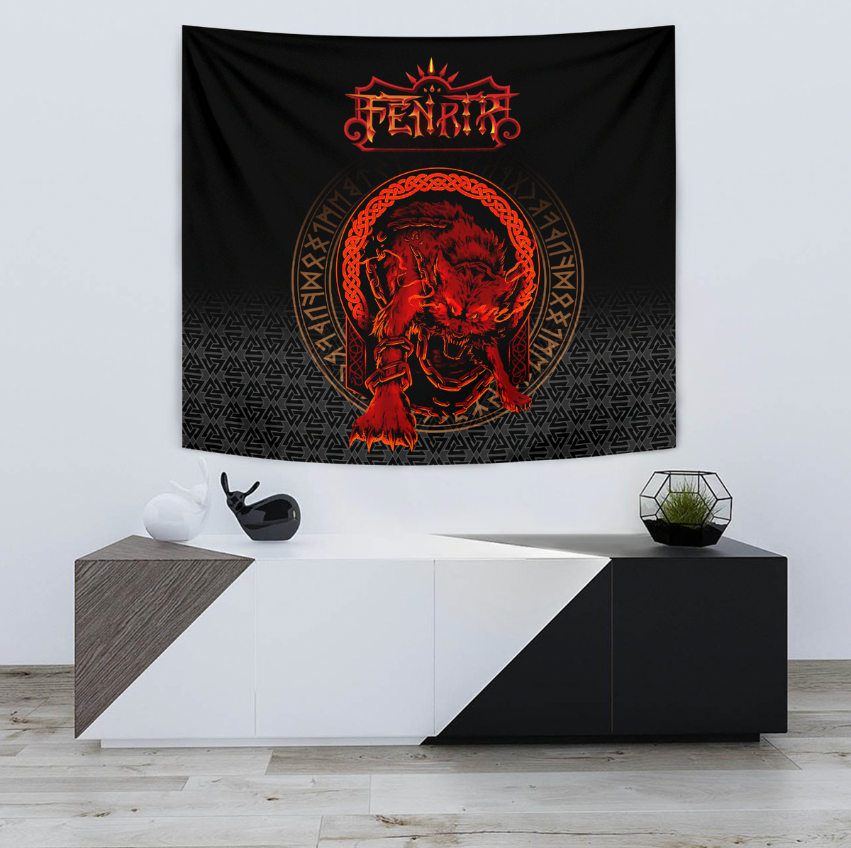 Viking Tapestry - Viking Fenrir Norse 3D RLT12 - Wonder Print Shop