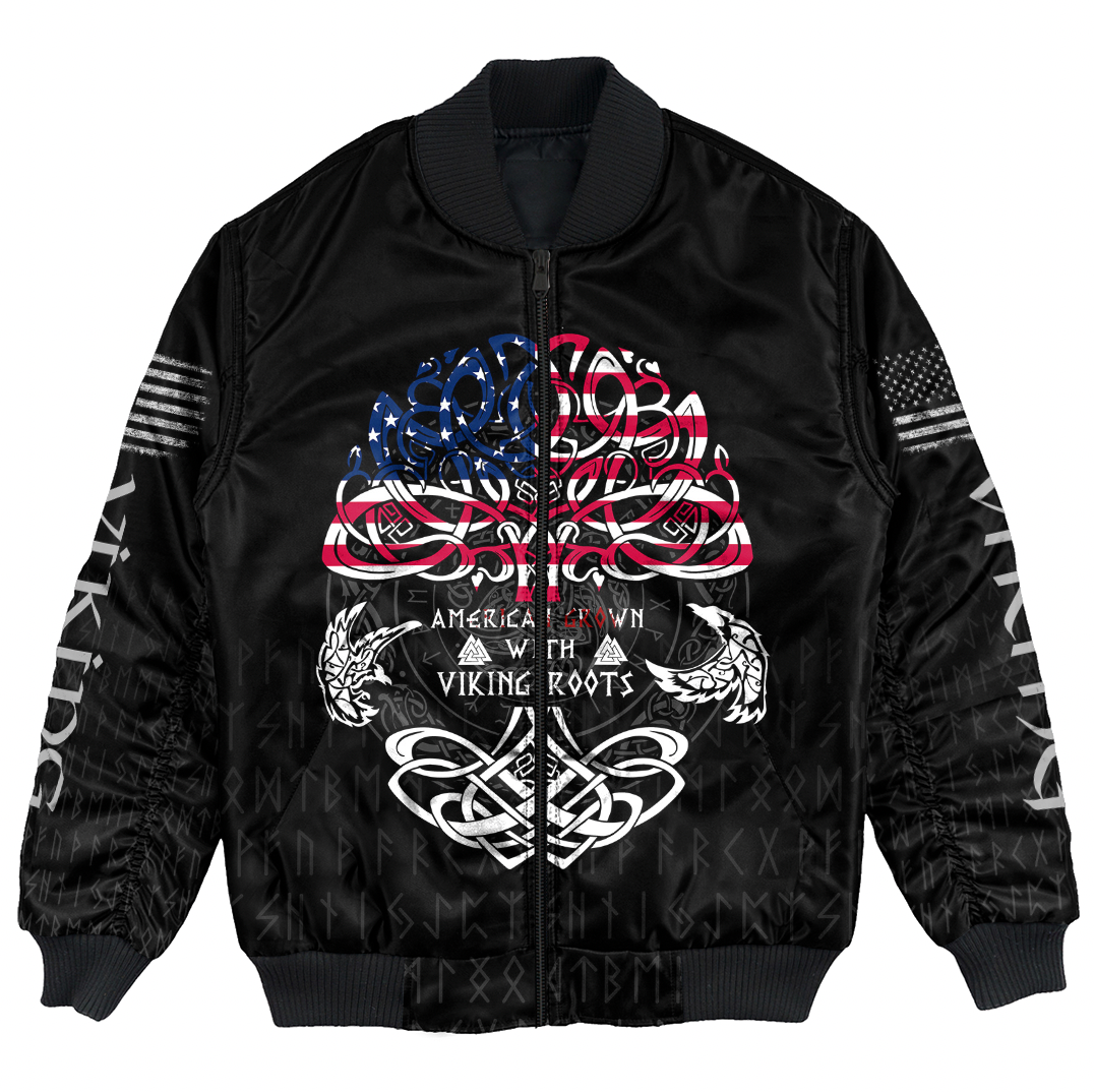 Viking Clothing Viking American By Blood Bomber Jacket RLT12 - Wonder Print Shop