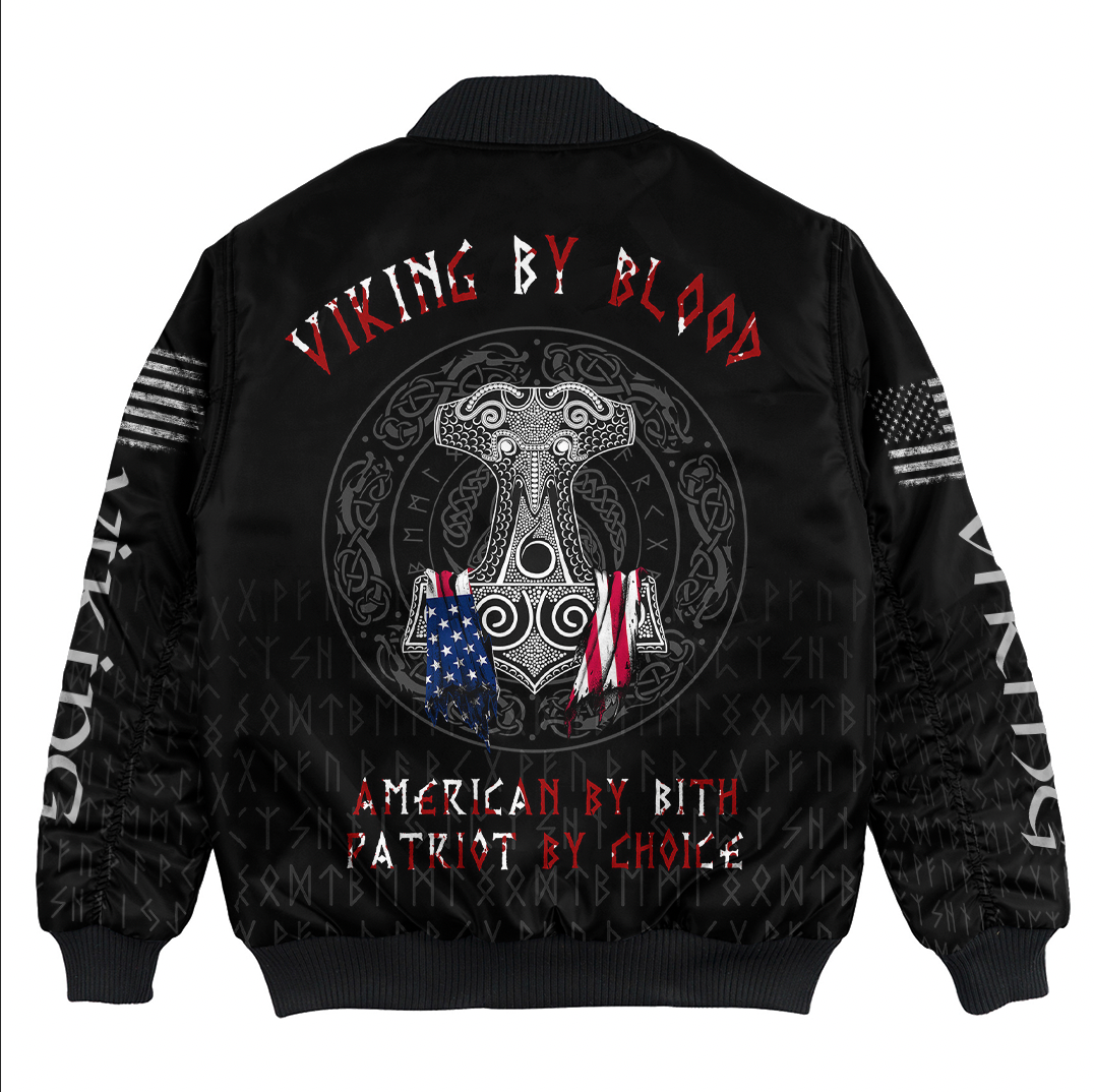 Viking Clothing Viking American By Blood Bomber Jacket RLT12 - Wonder Print Shop