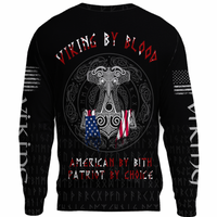 Viking Clothing Viking American By Blood Sweatshirts RLT12 - Wonder Print Shop