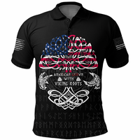 Viking Clothing Viking American By Blood Polo Shirt RLT12 - Wonder Print Shop