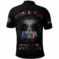 Viking Clothing Viking American By Blood Polo Shirt RLT12 - Wonder Print Shop