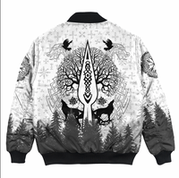 Viking Clothing Viking Odin and Raven Forest Bomber Jacket RLT12 - Wonder Print Shop