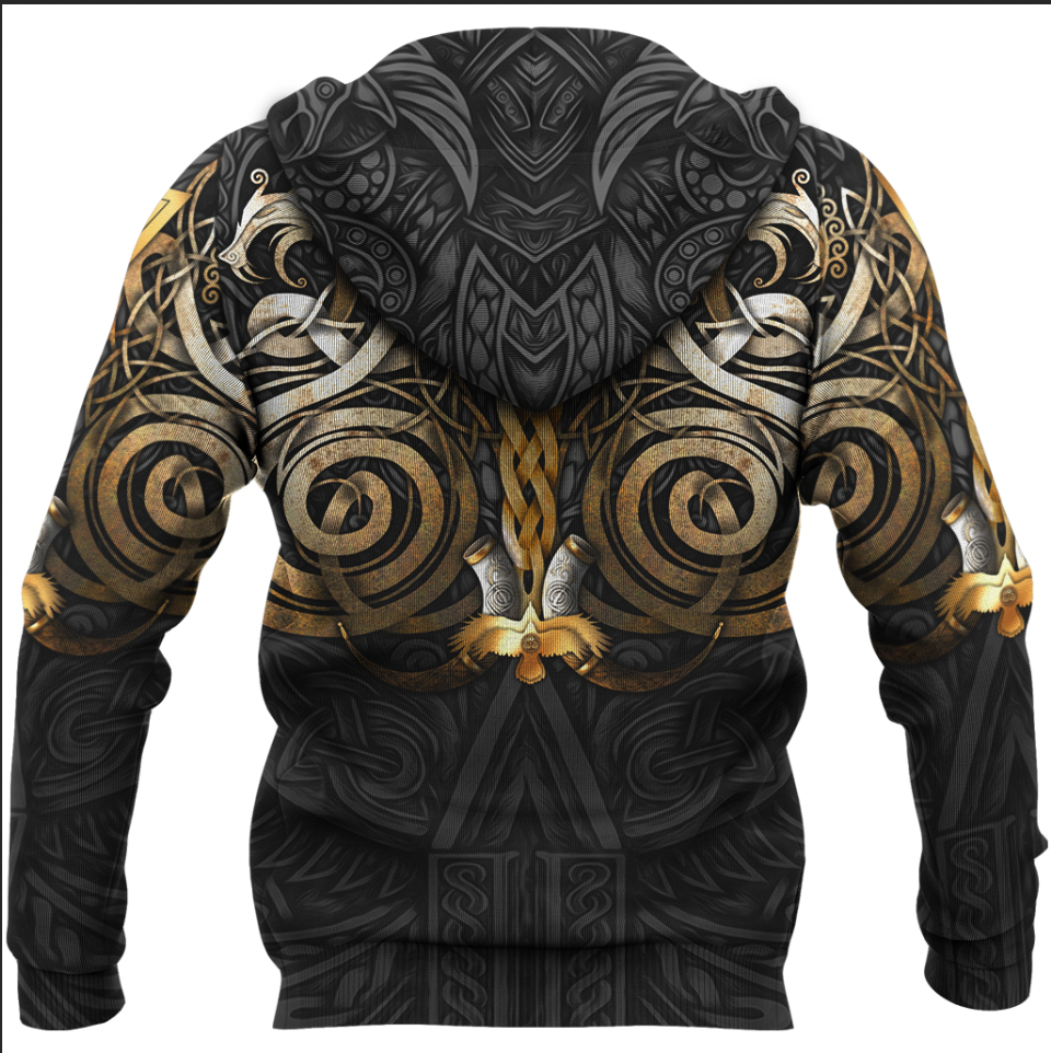 Viking Clothing Viking Valknut Odin Norse Mythology Hoodie RLT12 - Wonder Print Shop