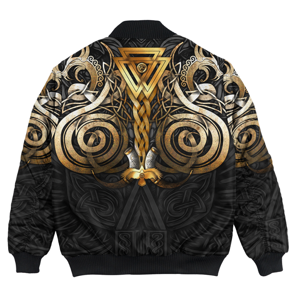 Viking Clothing Viking Valknut Odin Norse Mythology Bomber Jacket RLT12 - Wonder Print Shop