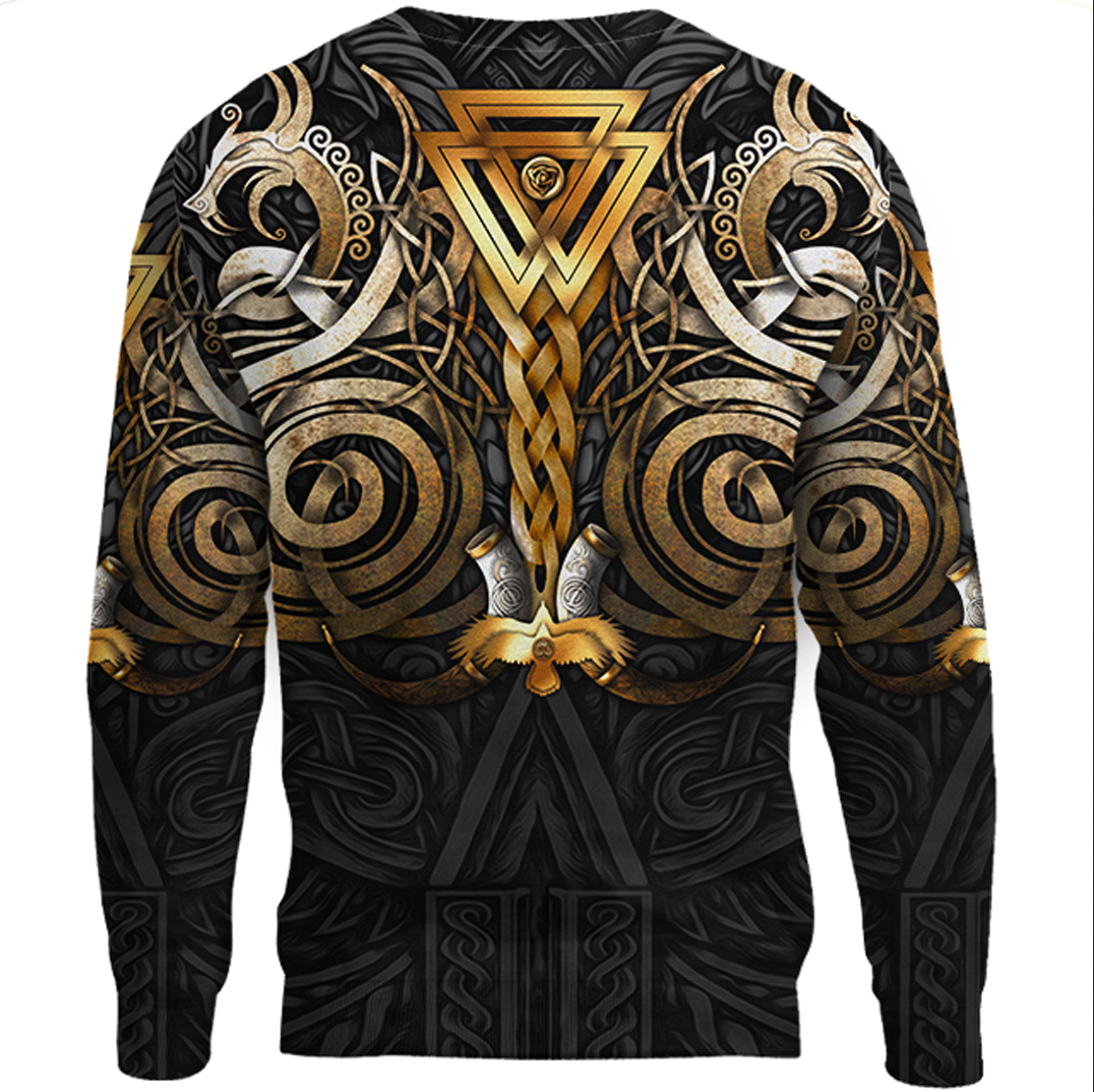 Viking Clothing Viking Valknut Odin Norse Mythology Sweatshirts RLT12 - Wonder Print Shop