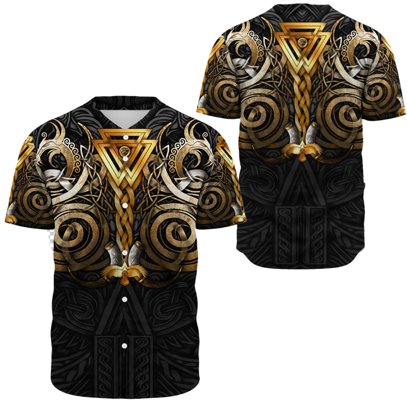 Viking Clothing Viking Valknut Odin Norse Mythology Baseball Jersey RLT12 - Wonder Print Shop