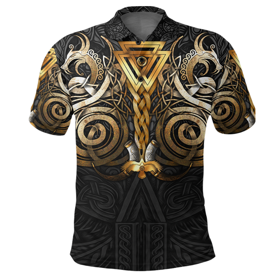 Viking Clothing Viking Valknut Odin Norse Mythology Polo Shirt RLT12 - Wonder Print Shop