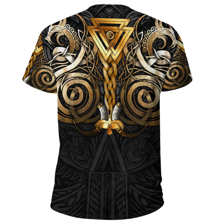 Viking Clothing Viking Valknut Odin Norse Mythology T Shirt RLT12 - Wonder Print Shop