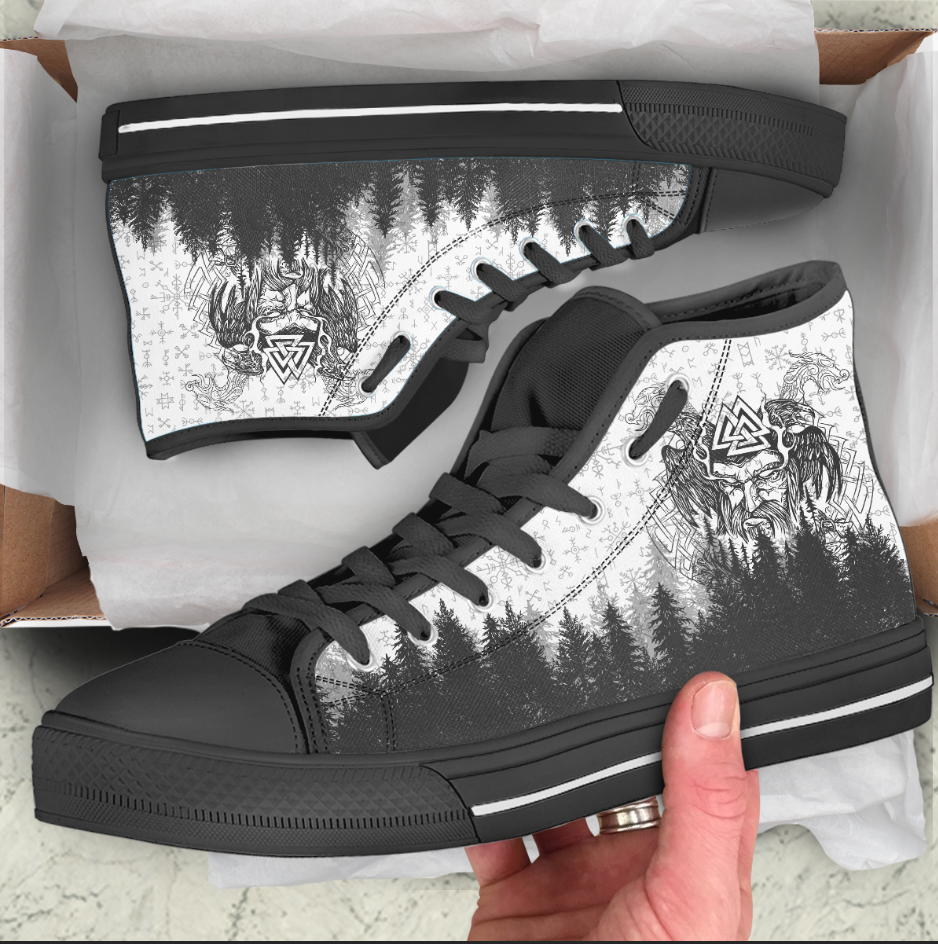 viking-high-top-shoes-viking-odin-and-raven-forest