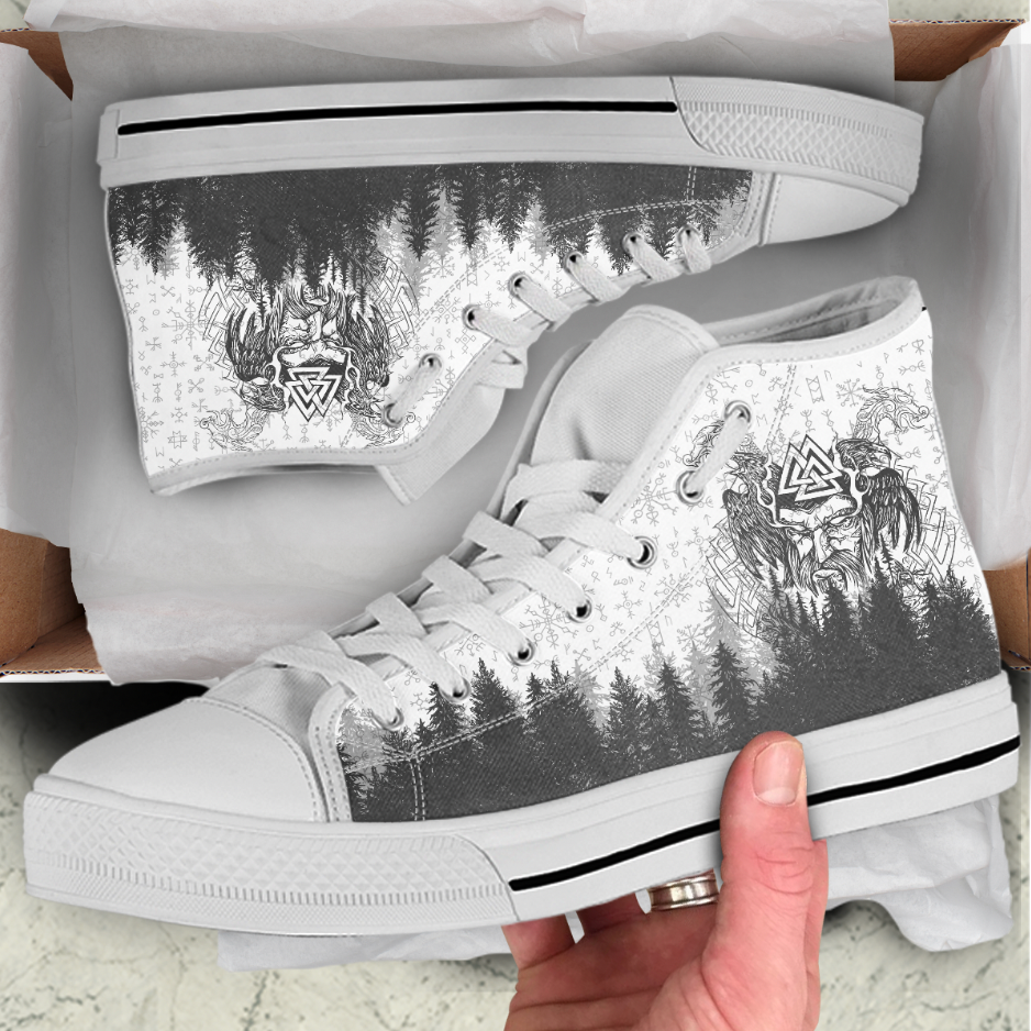 viking-high-top-shoes-viking-odin-and-raven-forest