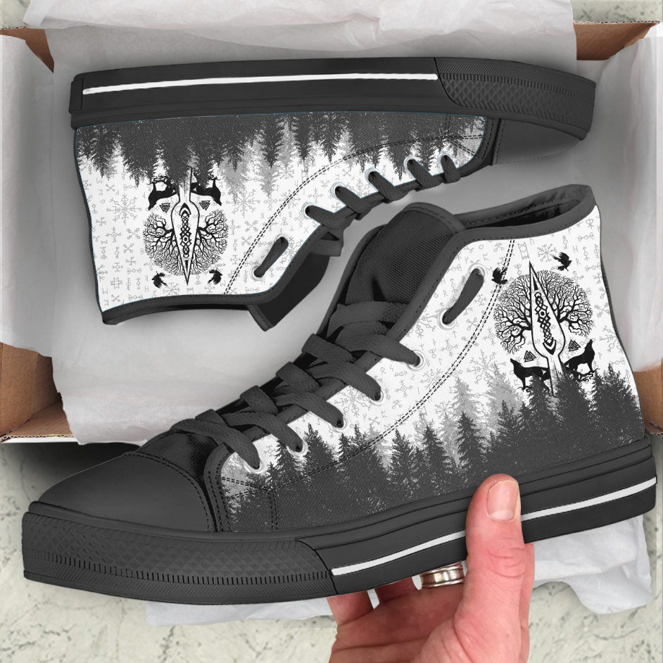 viking-high-top-shoes-viking-spear-of-odin-forest