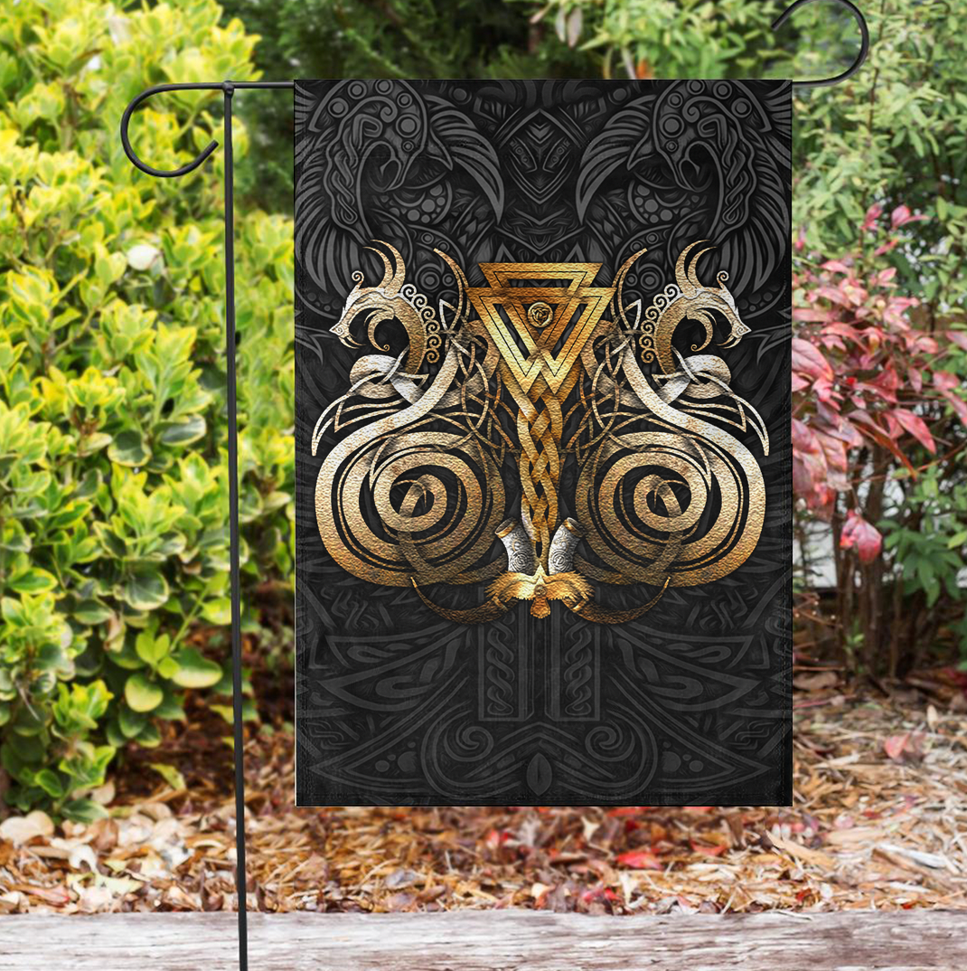 Viking Flag Viking Valknut Odin Norse Mythology RLT12 - Wonder Print Shop