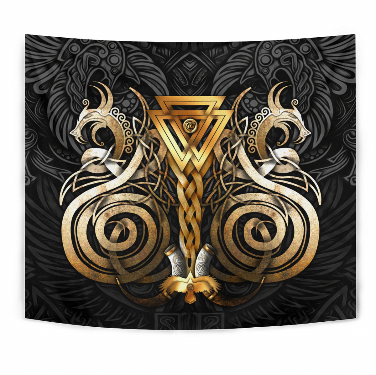 Viking Tapestry Viking Valknut Odin Norse Mythology RLT12 - Wonder Print Shop