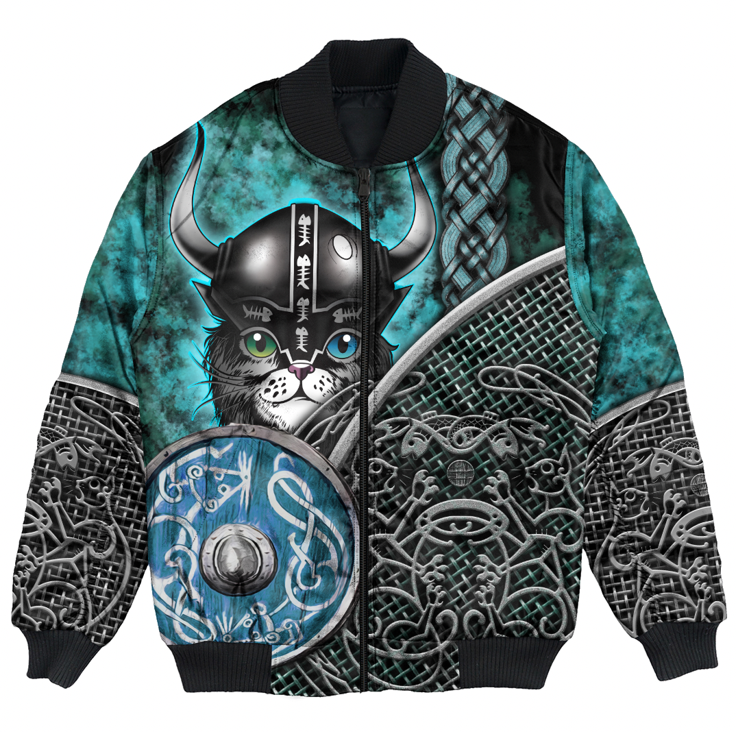 Viking Clothing Viking Cat 3D Bomber Jacket RLT12 - Wonder Print Shop