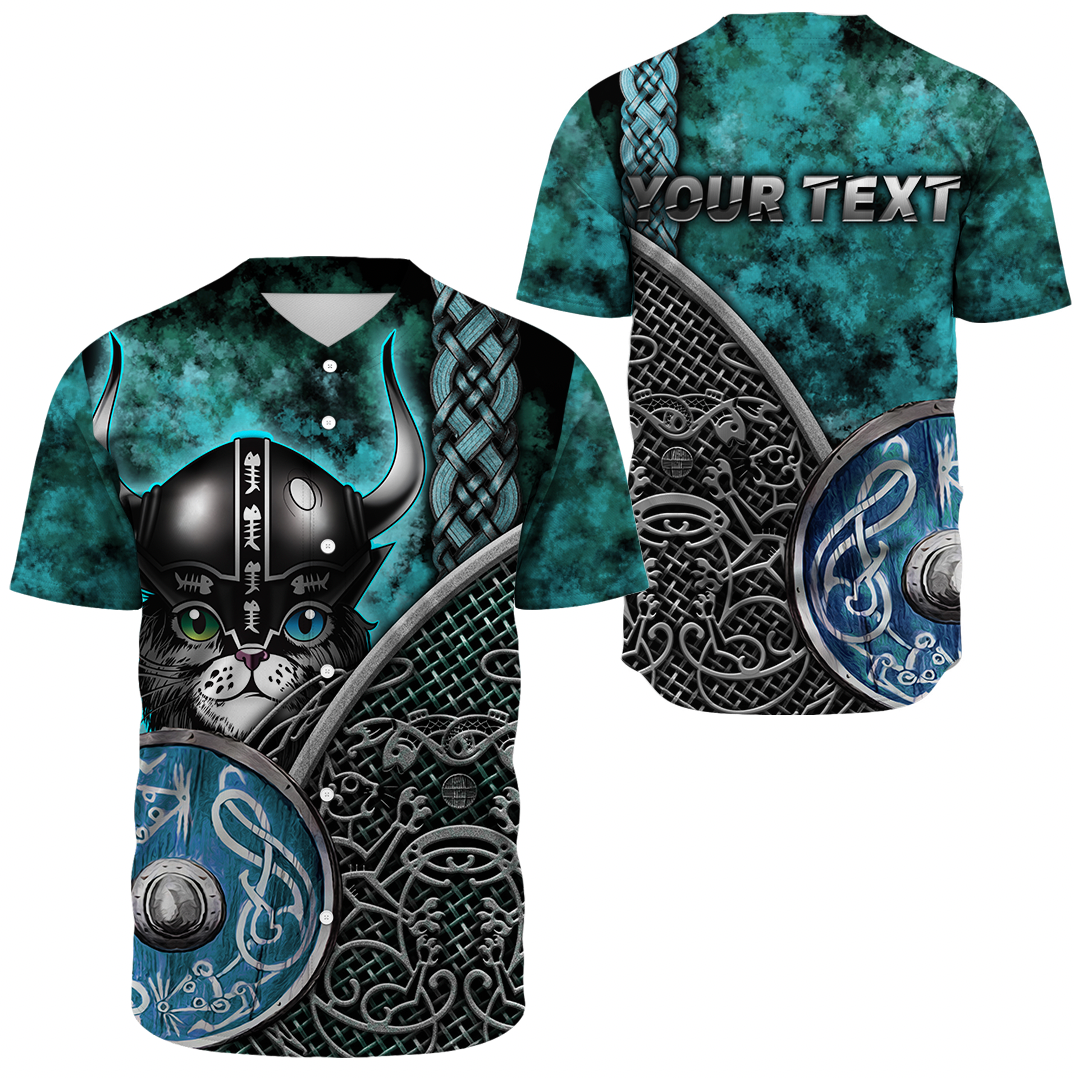 Viking Clothing Viking Cat 3D Baseball Jersey RLT12 - Wonder Print Shop