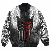 Viking Clothing Viking Mystical Raven American Bomber Jacket RLT12 - Wonder Print Shop