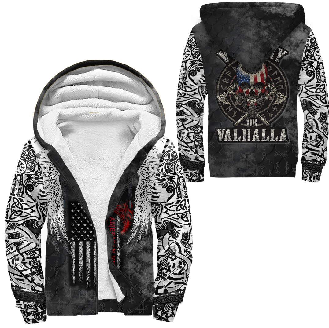 Viking Clothing Viking Mystical Raven American Sherpa Hoodie RLT12 - Wonder Print Shop