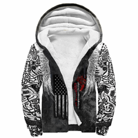 Viking Clothing Viking Mystical Raven American Sherpa Hoodie RLT12 - Wonder Print Shop