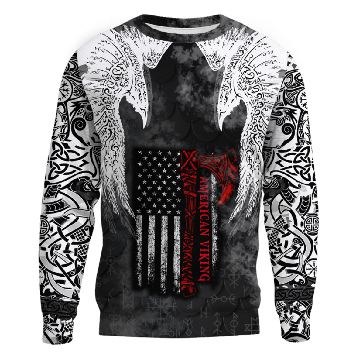 Viking Clothing Viking Mystical Raven American Sweatshirts RLT12 - Wonder Print Shop