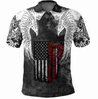 Viking Clothing Viking Mystical Raven American Polo Shirt RLT12 - Wonder Print Shop