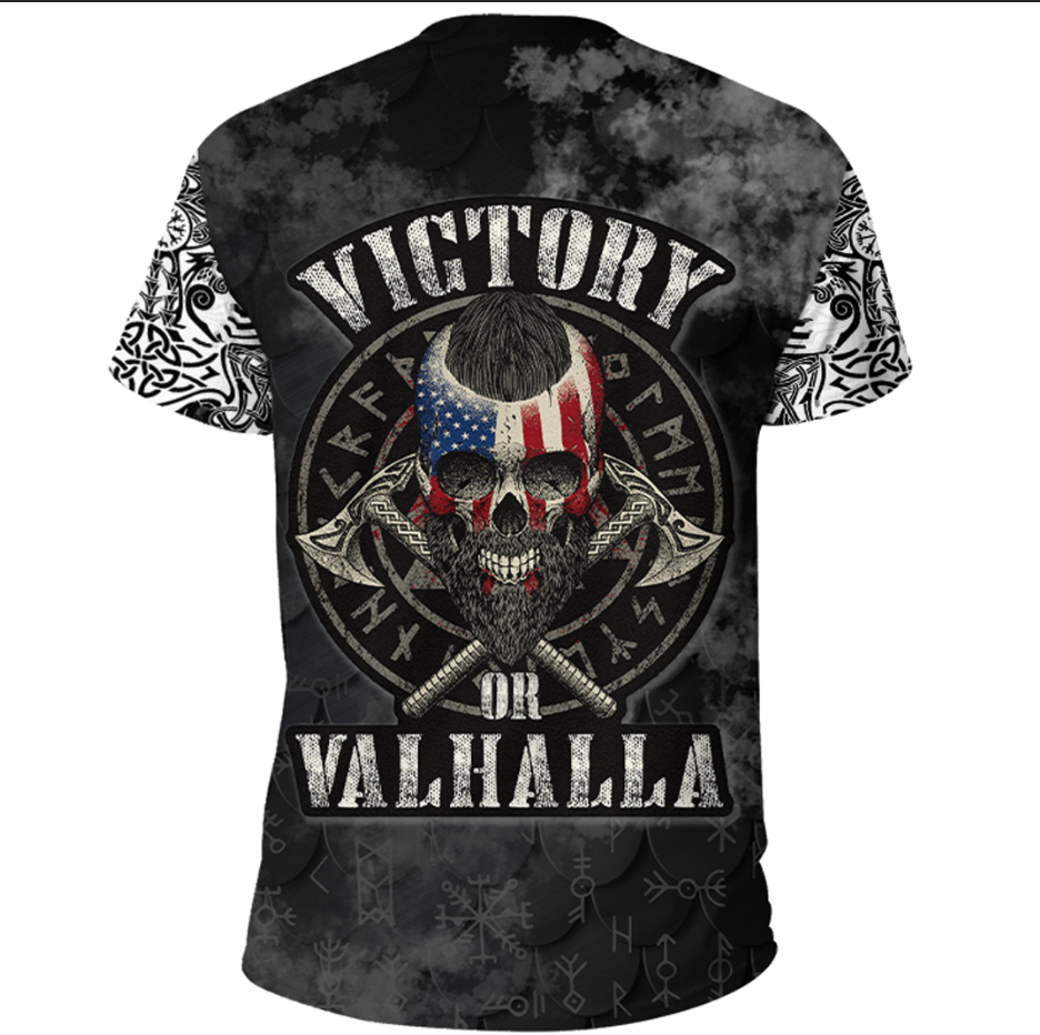 Viking Clothing Viking Mystical Raven American T Shirt RLT12 - Wonder Print Shop