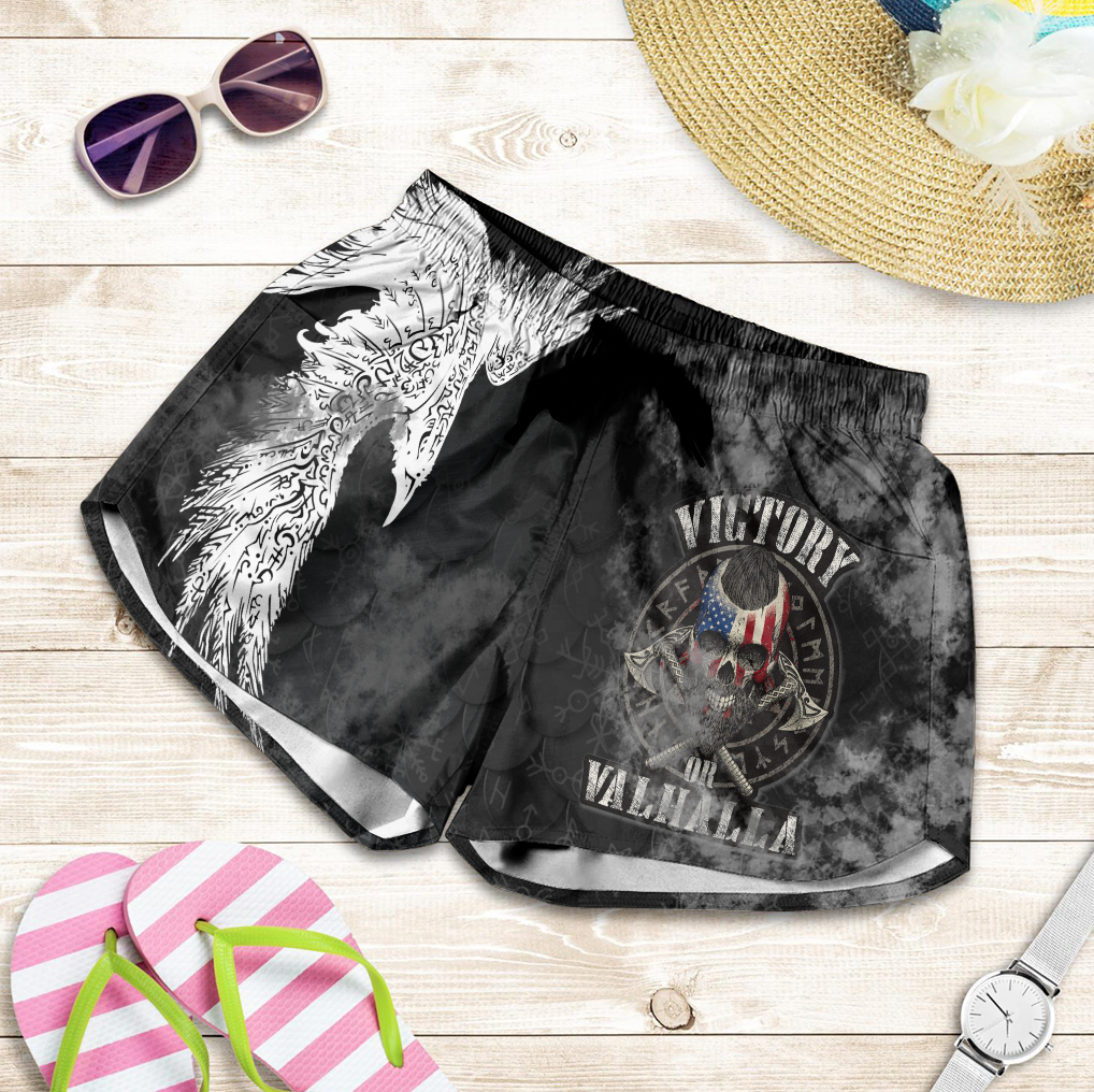 viking-womens-shorts-viking-mystical-raven-american