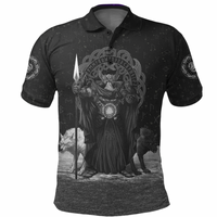 Viking Clothing Viking Odin Raven and Wolf Valknut Polo Shirt RLT12 - Wonder Print Shop
