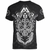 Viking Clothing Viking Odin Raven and Wolf Valknut V neck T shirt RLT12 - Wonder Print Shop