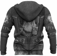 Viking Clothing Armor 3D Style Viking Odin Tattoo Zip Hoodie RLT12 - Wonder Print Shop