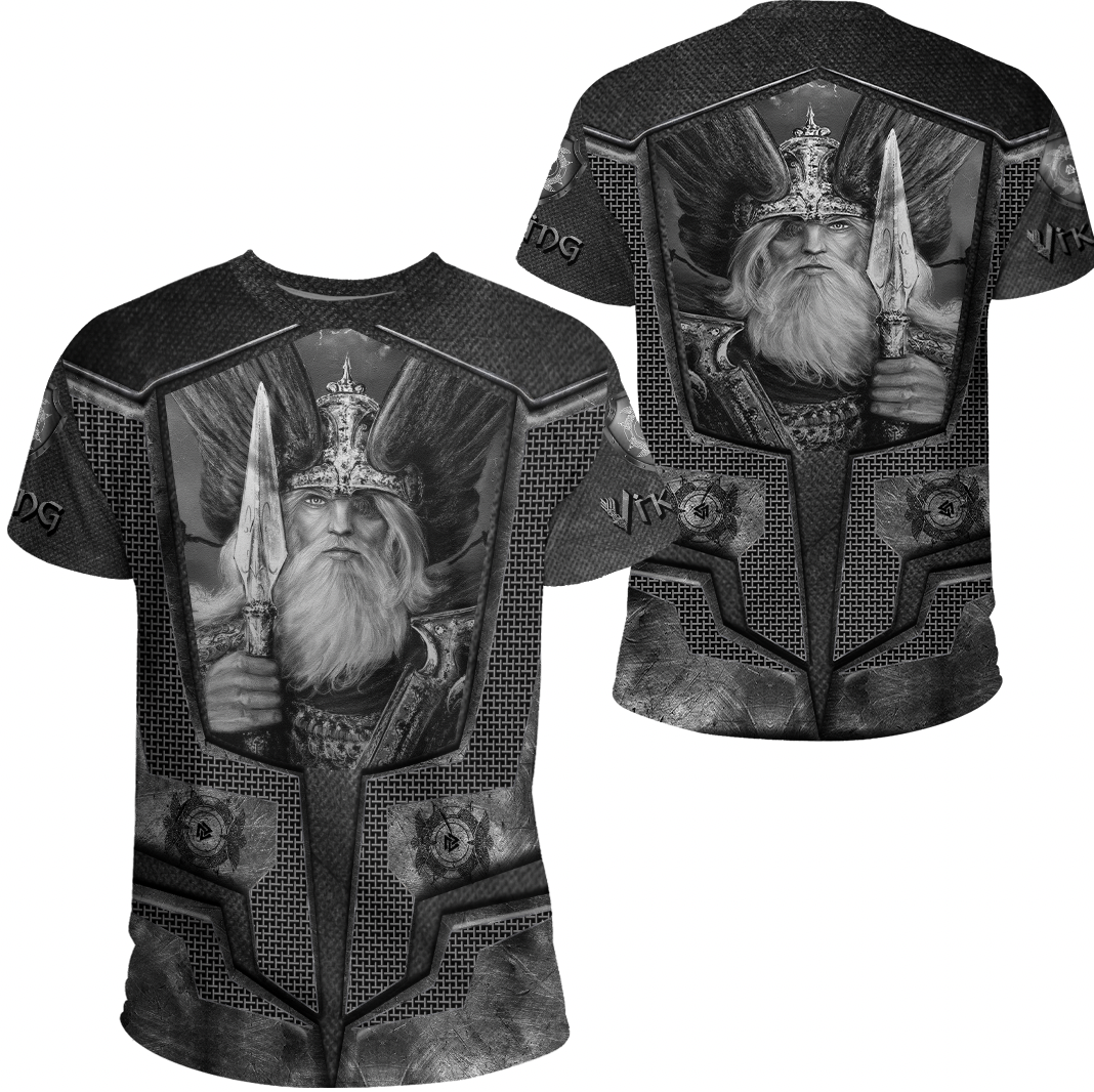 Viking Clothing Armor 3D Style Viking Odin Viking Tattoo T Shirt RLT12 - Wonder Print Shop