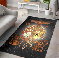 Viking Area Rug Yggdrasil Raven, Wolfs Area Rug RLT12 - Wonder Print Shop