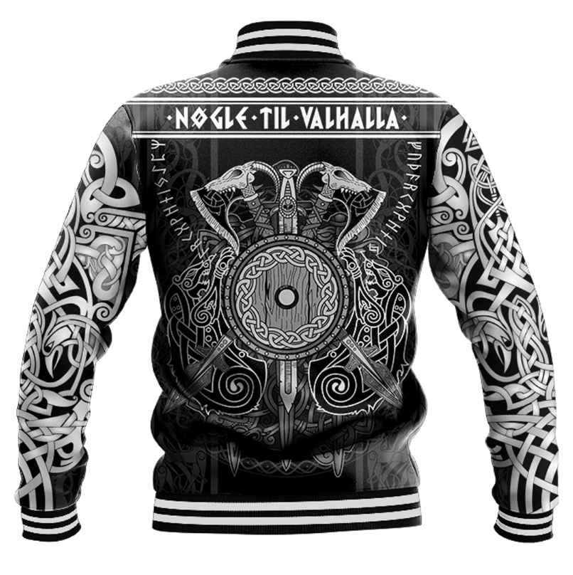 Viking Clothing Viking Valknut Valhalla Celtic Baseball Jacket RLT12 - Wonder Print Shop