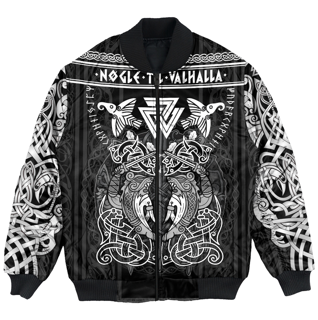 Viking Clothing Viking Valknut Valhalla Celtic Bomber Jacket RLT12 - Wonder Print Shop