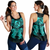 Viking Clothing Viking Dragon and Wolf Tattoo Cyan Women's Racerback Tank RLT12 - Wonder Print Shop