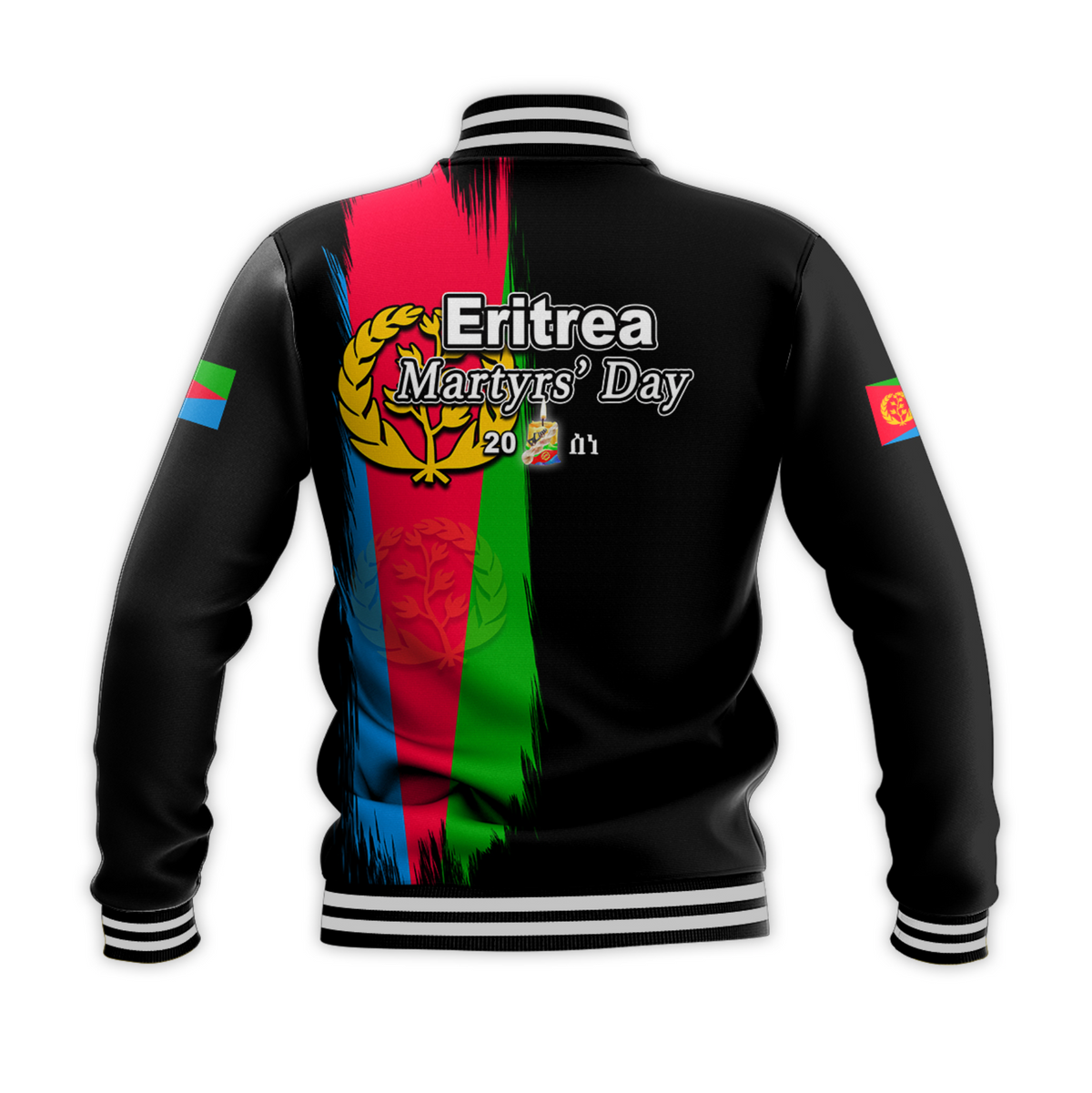 Eritrea Martyrs Day Baseball Jacket In Memory Black Style LT6 - Wonder Print Shop