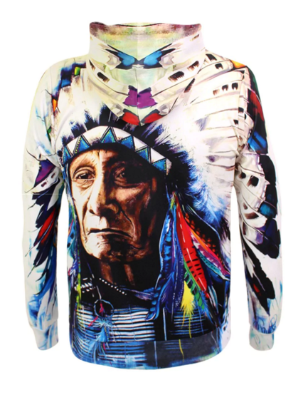 Chief Printed Pullover Hoodies Native American Clothing For Sale LT10 - Wonder Print Shop