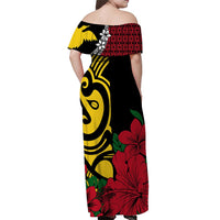 png-hibiscus-tribal-pattern-off-shoulder-long-dress-sepik-mask
