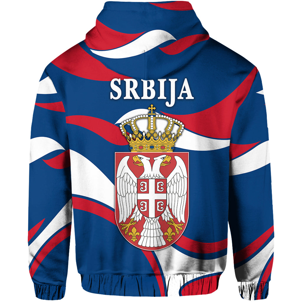 Serbia Zip Hoodie Sporty Style LT8 - Wonder Print Shop