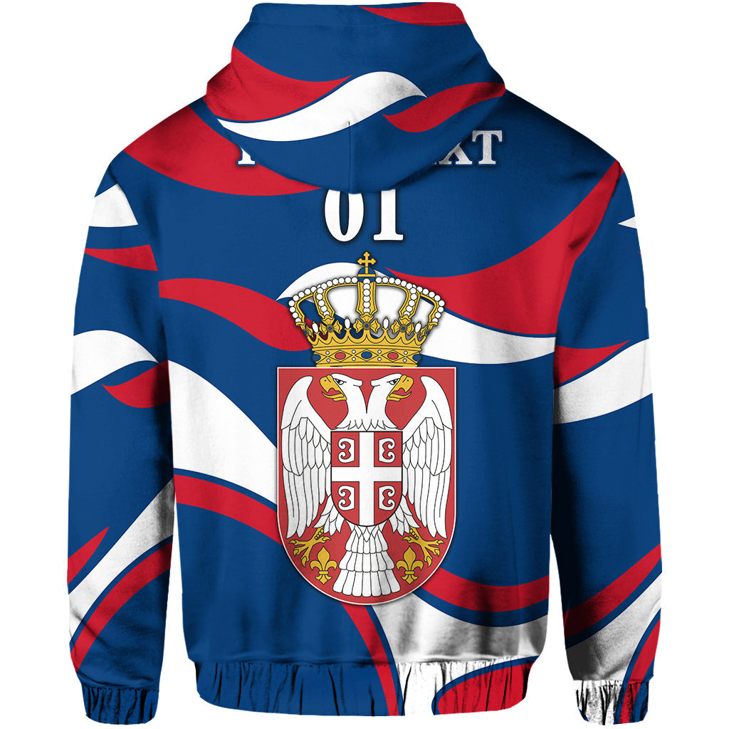 Custom Serbia Hoodie Sporty Style LT8 - Wonder Print Shop