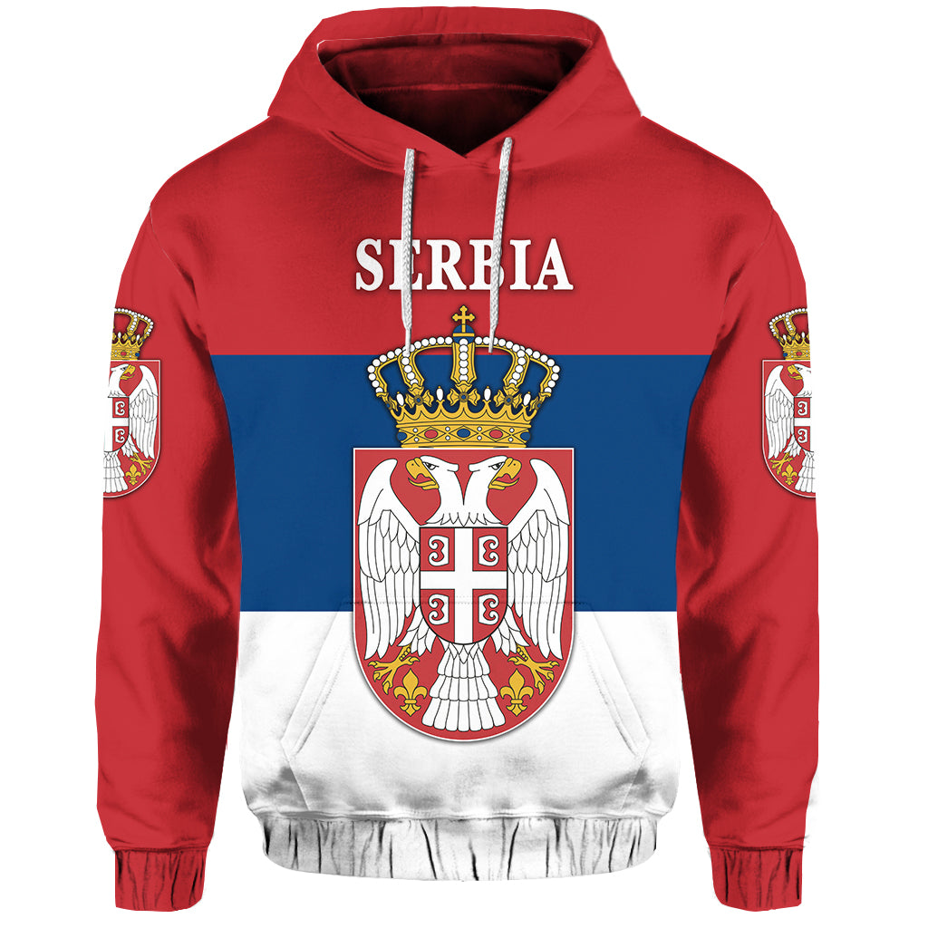 Serbia Hoodie Srbija Flag Style LT8 - Wonder Print Shop